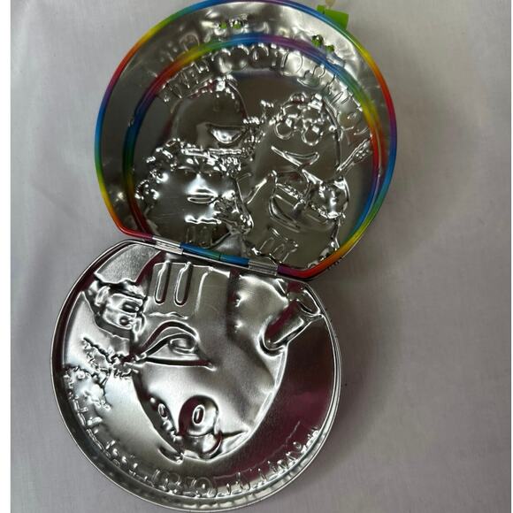 LOVE & CHOCOLATE M&M COLLECTIBLE TIN TIE DYE/PEACE 4”green handle yellow M&M - Picture 3 of 7